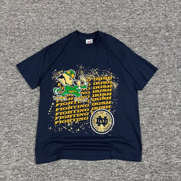 TNT by Trau & Loevner Other - Vintage 90s Notre Dame Fighting Irish Made in USA Single Stitch Navy Blue Large